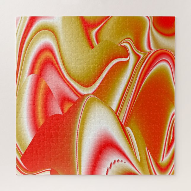 Quebra-cabeça Amor e Abstrato 3D Rainbowart Dourado (Horizontal)