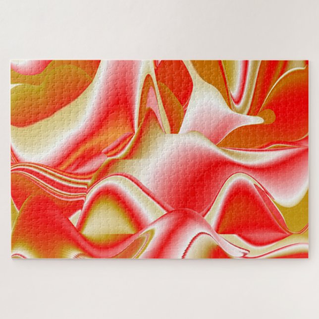 Quebra-cabeça Amor e Abstrato 3D Rainbowart Dourado (Horizontal)