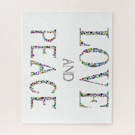 Quebra-cabeça Amor e Paz feitos com Gemstones