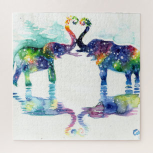 Quebra-cabeça Amor elefante