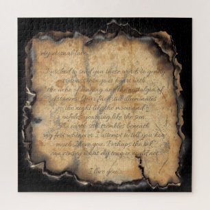 Quebra-cabeça Amor Eterno: Carta Romântica Inspirada na Vintagem