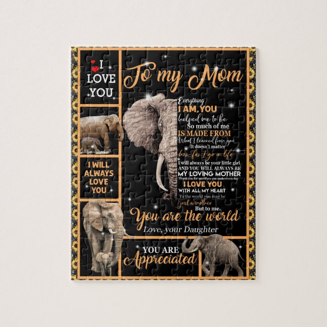 Quebra-cabeça Amor, mãe | Carta À Minha Mãe, Você É O Mundo (Vertical)