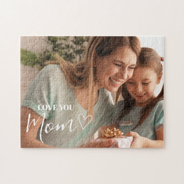 Quebra-cabeça Amor Personalizado Foto Da Mãe (Horizontal)