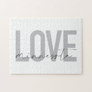 Quebra-cabeça Amor simples, moderno, urbano, legal e design Minn