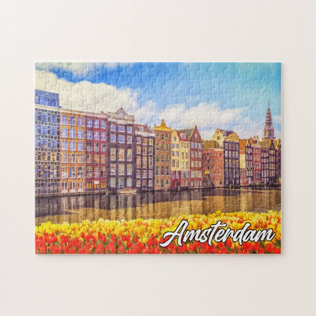 Quebra-cabeça Amsterdã, Países Baixos (Horizontal)
