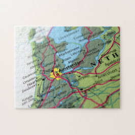 Quebra-cabeça Amsterdão, mapa holandês