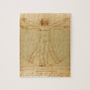 Quebra-cabeça Anatomia humana, homem de Vitruvian por Leonardo