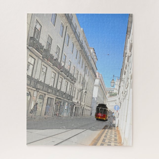 Quebra-cabeça Andando na elétrico - Lisboa, Portugal Quebra-cabe (Vertical)