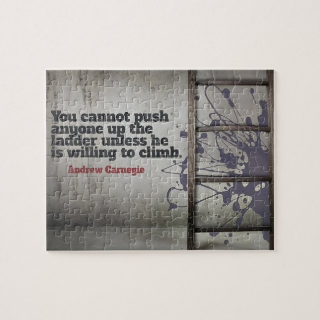 Quebra-cabeça Andrew Carnegie Inspirational Cote "Push Up" (Horizontal)