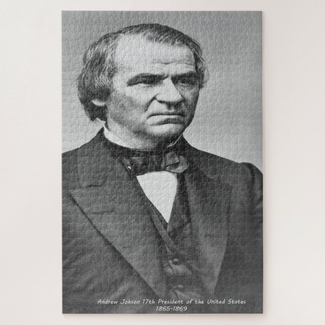 Quebra-cabeça Andrew Johnson, 17º Presidente da América. (Vertical)