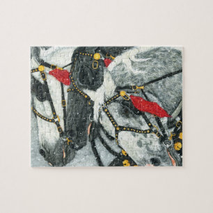 Quebra-cabeça Anel de Bels de trenó - equipe do cavalo de