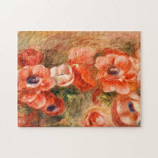 Quebra-cabeça Anêmonas por pintura impressionista do Renoir (Horizontal)