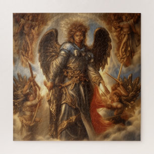 Quebra-cabeça Angel Of Protection In Watercolor Armor