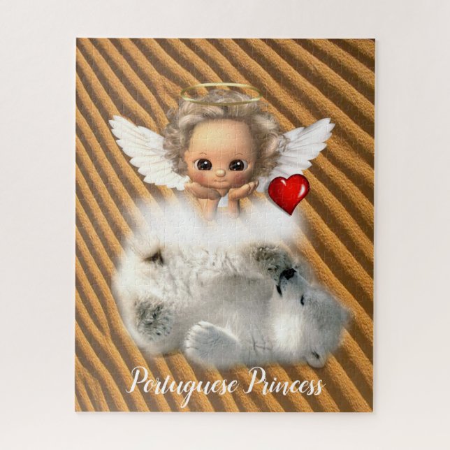 Quebra-cabeça Angel Polar Bear Portuguesa Princesa (Vertical)