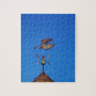 Quebra-cabeça Angel Weather Vane Bright Blue Sky
