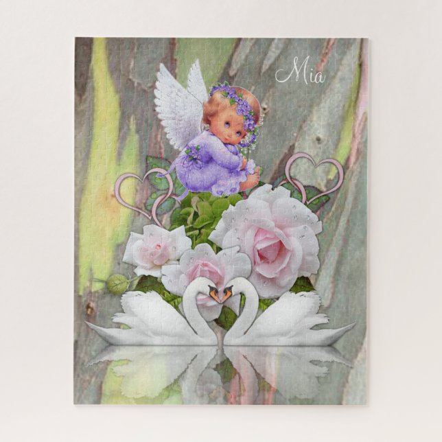 Quebra-cabeça Angel White Swans (Vertical)