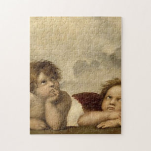 Quebra-cabeça Angels Cherubs Raphael Santi Sistine Madonna Sweet