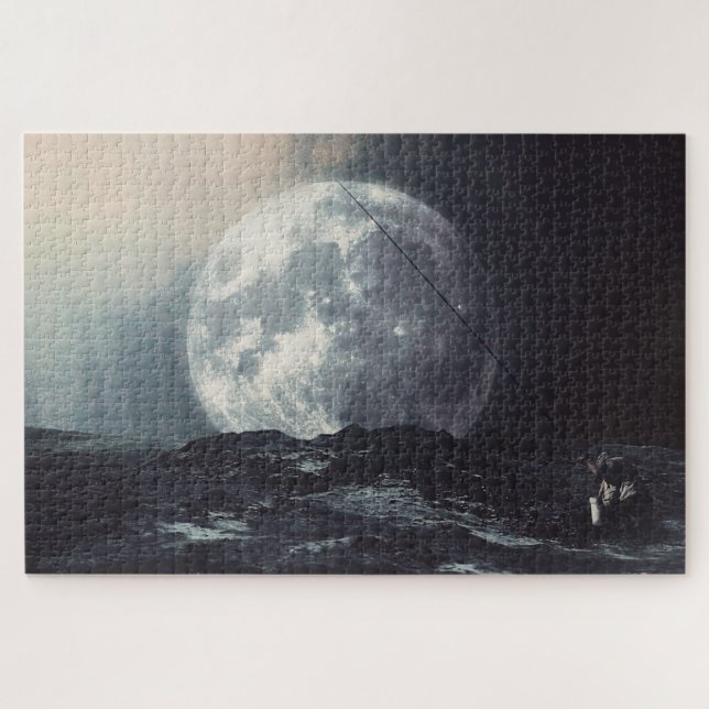 Quebra-cabeça Angling para a lua (Horizontal)