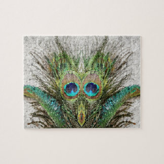 Quebra-cabeça Angry Peacock Abstrato Art