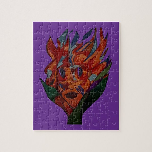 Quebra-cabeça Animação da Flor Flamejante (Vertical)