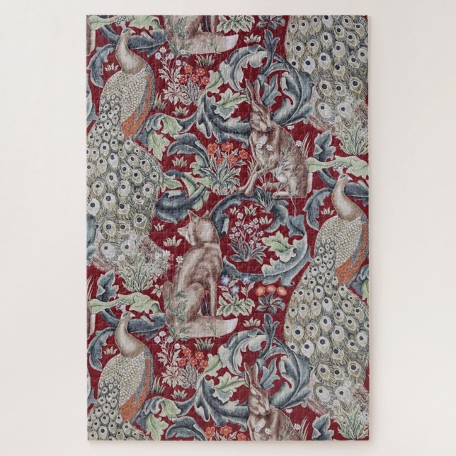 Quebra-cabeça Animais da Floresta, William Morris (Vertical)