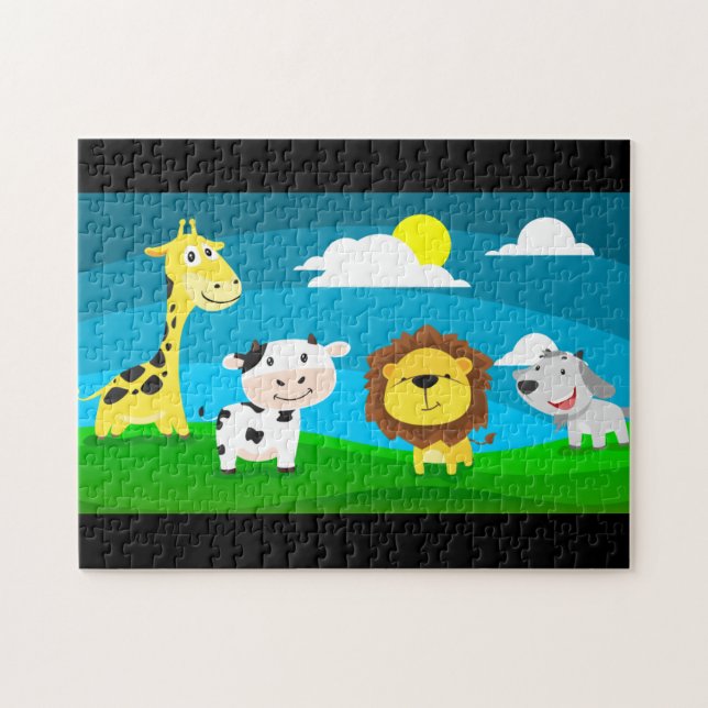 Quebra-cabeça Animais de desenho animado    (Horizontal)