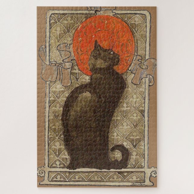 Quebra-cabeça Animais de Propaganda Steinlein Cat Art Nouveau (Vertical)