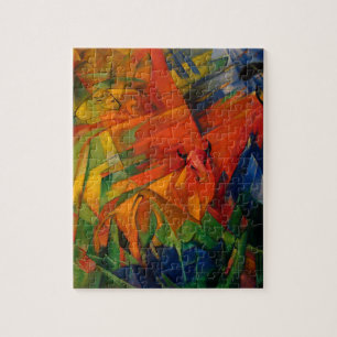 Quebra-cabeça Animais em uma Paisagem por Franz Marc