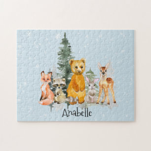 Quebra-cabeça Animais Florestais Bebê Personalizados Floresta