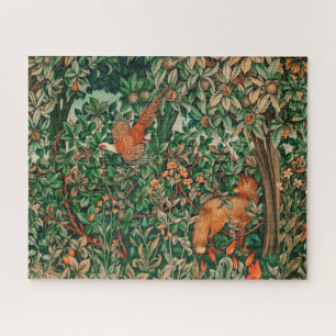 Quebra-cabeça ANIMAIS FLORESTAIS Raposa Vermelha Pheasante,Flora
