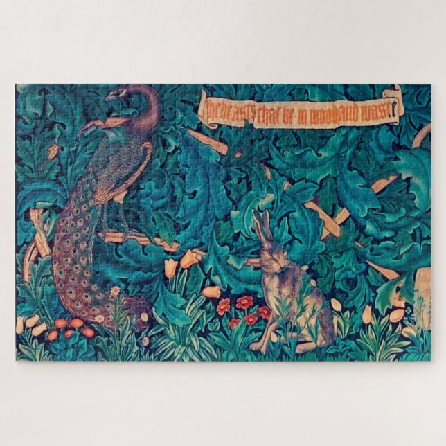 Quebra-cabeça Animais na Floresta, William Morris (Horizontal)
