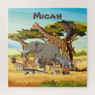 Quebra-cabeça Animais Personalizados da África