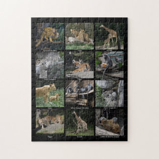 Quebra-cabeça animal da colagem do bebê