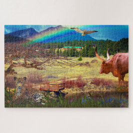 Quebra-cabeça Animal da Waterhole Leopardo Pacífico