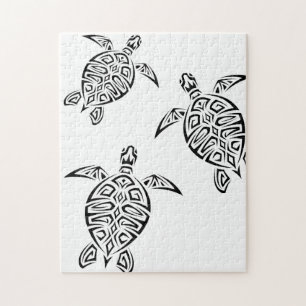 Quebra-cabeça Animal tribal de Tatoo das tartarugas