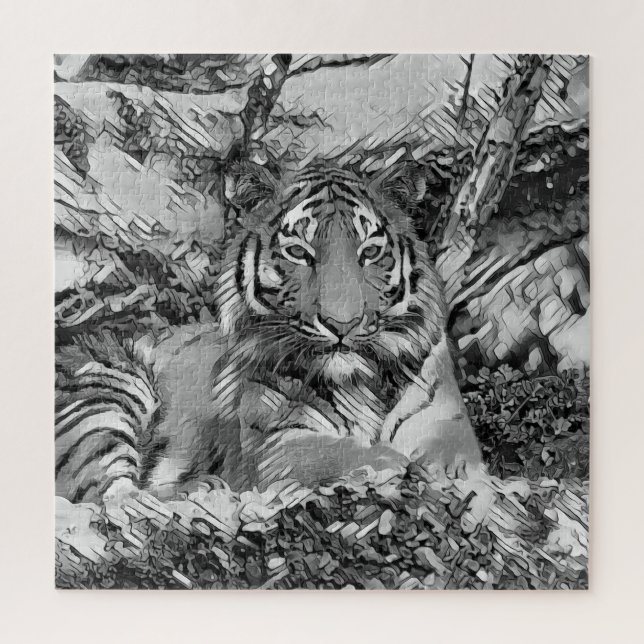 Quebra-cabeça AnimalArtBW_Tiger_001 (Vertical)