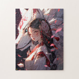 Quebra-cabeça Anime Kitsune Girl Cute Fox Fantasy Art