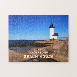 Quebra-cabeça Anisquam Custom Ocean Beach Lighthouse