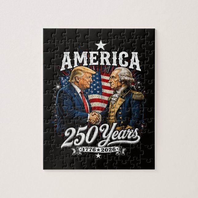 Quebra-cabeça Aniversário da América 250º Trump Washington (Vertical)