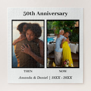 Quebra-cabeça Aniversário da Colagem de Fotos em Preto e Branco