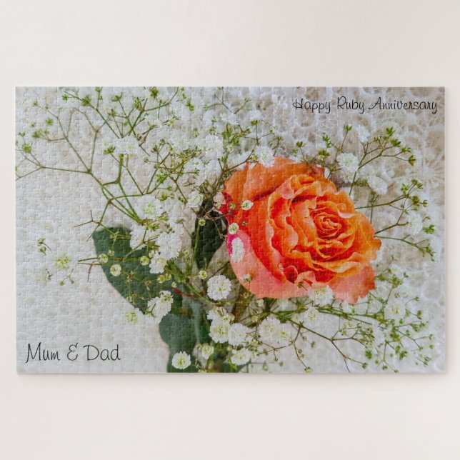 Quebra-cabeça Aniversário da Ruby. (Horizontal)