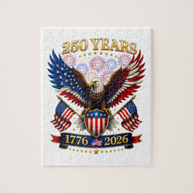 Quebra-cabeça Aniversário de 250 anos dos EUA 1776-2026 (Vertical)