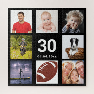 Quebra-cabeça aniversário de 30 anos 30 cara de colagem de foto