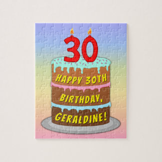 Quebra-cabeça aniversário de 30 anos: Bolo e Velas Divertidas +