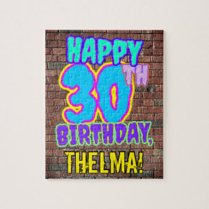 Quebra-cabeça aniversário de 30 anos ~ Divertido, Grafite Urban