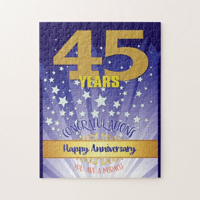 Quebra-cabeça Aniversário de 45 Anos de Recuperação Numeral em D (Vertical)