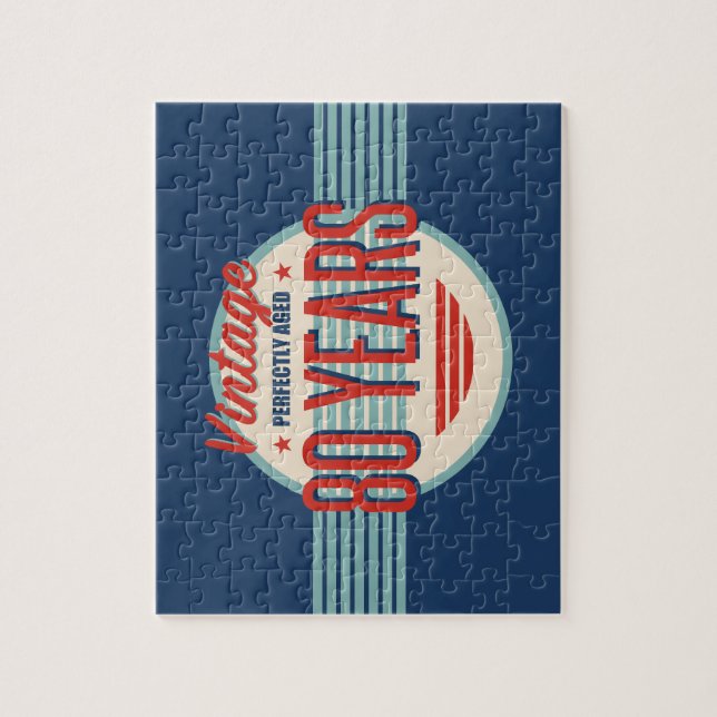 Quebra-cabeça Aniversário de 80 de Retro (Vertical)