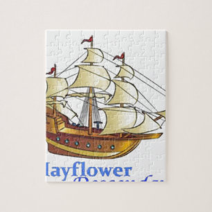 Quebra-cabeça Aniversário do Navio à Vela Descendente Mayflowe