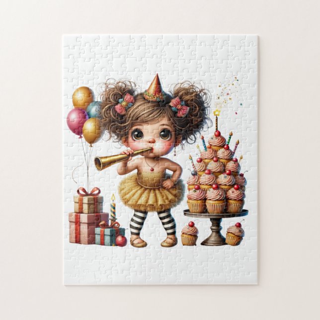 Quebra-cabeça Aniversário Engraçado e Excêntrico de Gnomo (Vertical)
