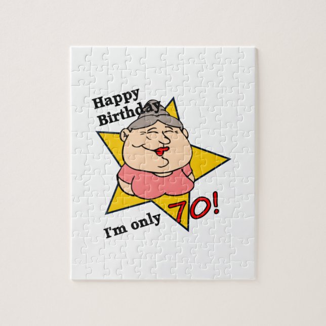 Quebra-cabeça Aniversário feliz do 70 (Vertical)